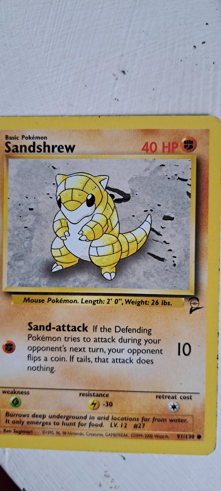 Base Set Sandshrew [Trainer-Deck-A] Pokémon card