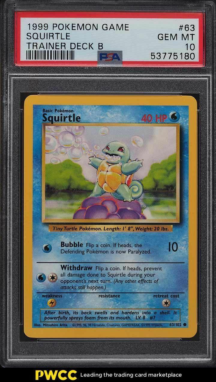 Base Set Squirtle [Trainer-Deck-B] Pokémon card