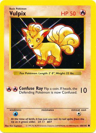 Base Set [Shadowless] Vulpix [Shadowless] Pokémon card