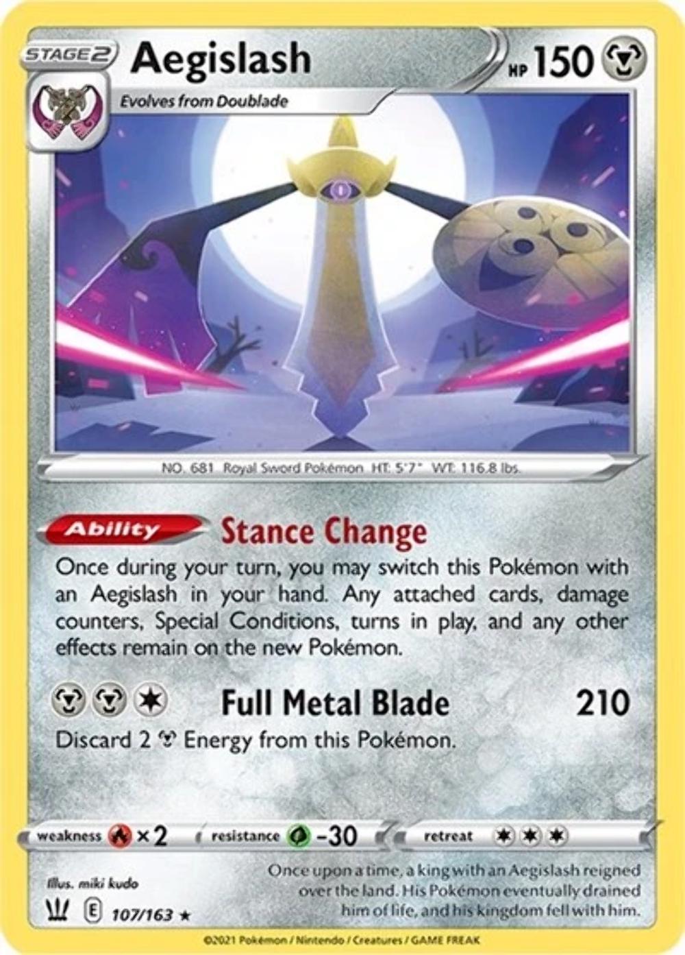 Battle Styles Aegislash [Holo] Pokémon card