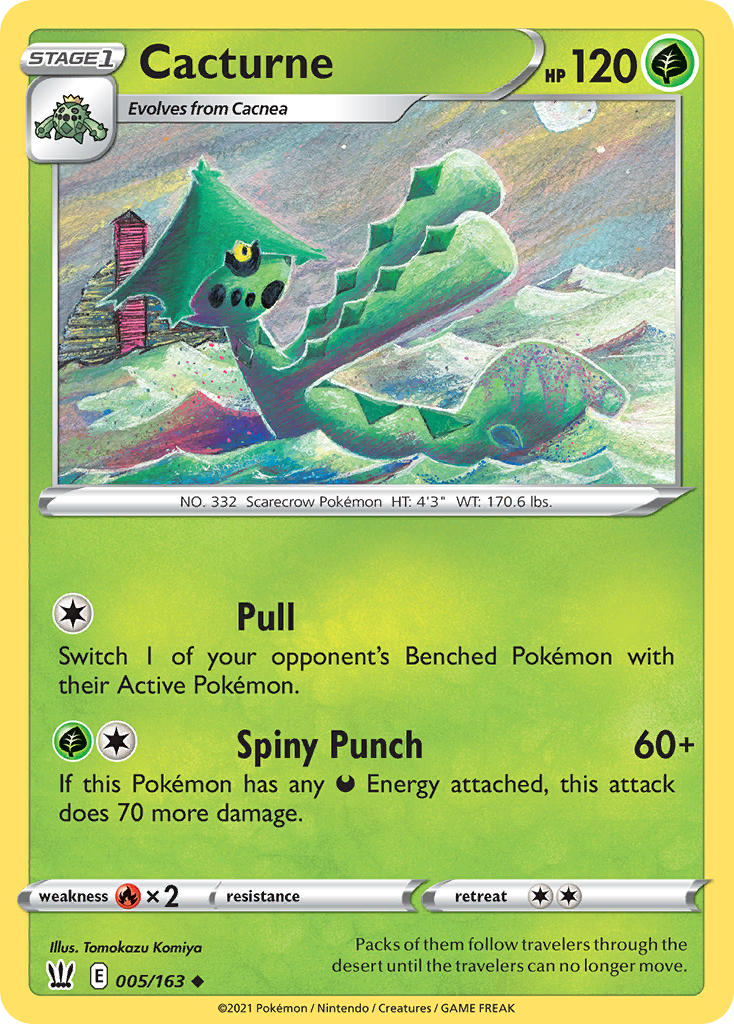 Battle Styles Cacturne Pokémon card