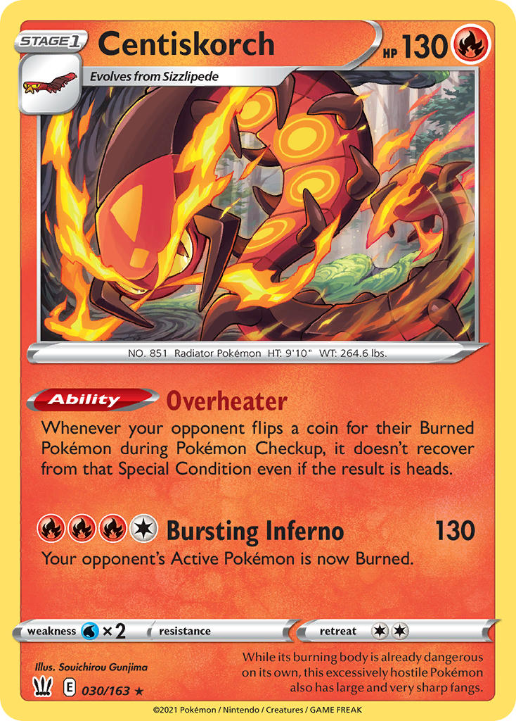 Battle Styles Centiskorch Pokémon card