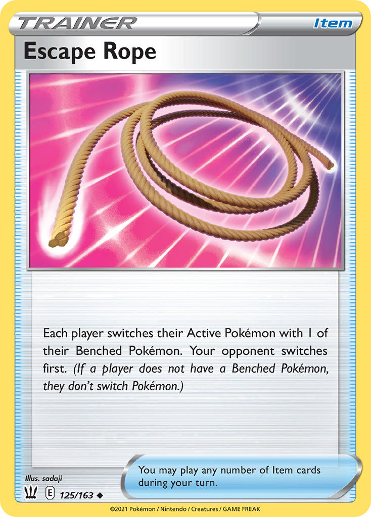Battle Styles Escape Rope Pokémon card