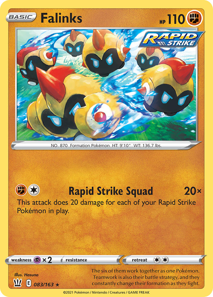 Battle Styles Falinks Pokémon card