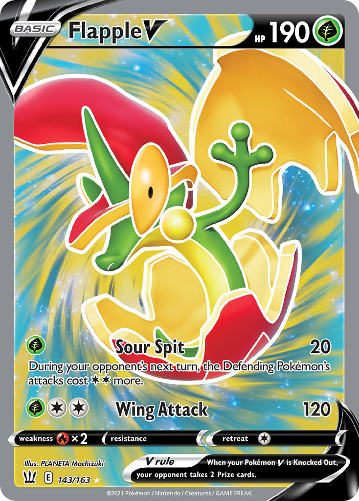 Battle Styles Flapple V Pokémon card