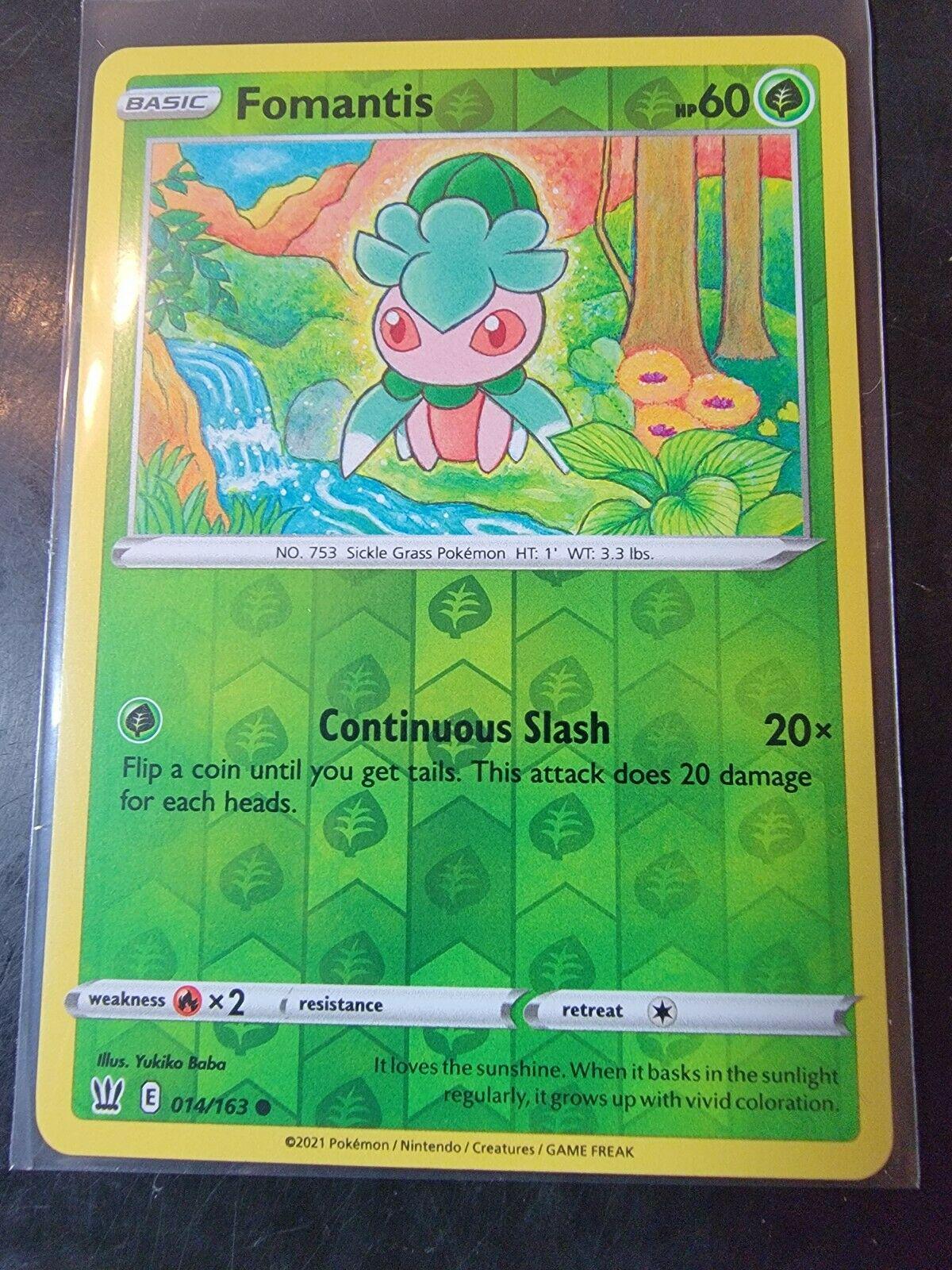 Battle Styles Fomantis [Reverse Holo] Pokémon card