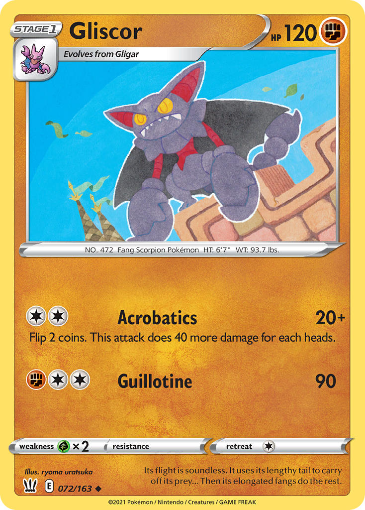 Battle Styles Gliscor Pokémon card