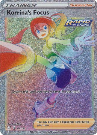 Battle Styles Korrina's Focus [Rainbow-Foil] Pokémon card