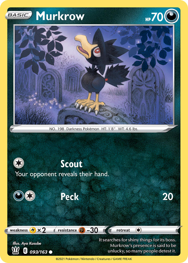 Battle Styles Murkrow Pokémon card