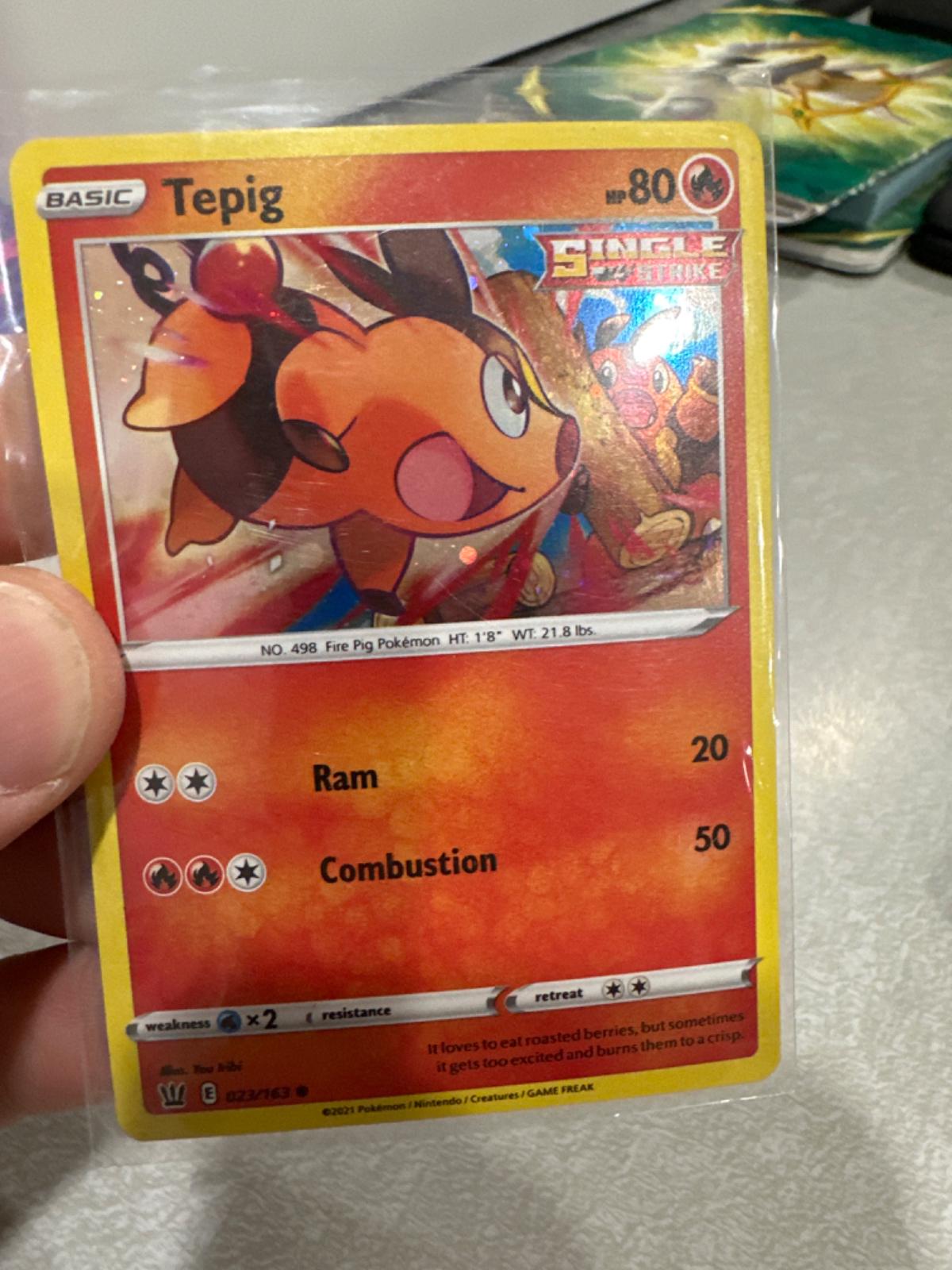 Battle Styles Tepig [Cosmos-Holo] Pokémon card