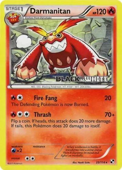 Black & White Darmanitan [Prerelease] Pokémon card