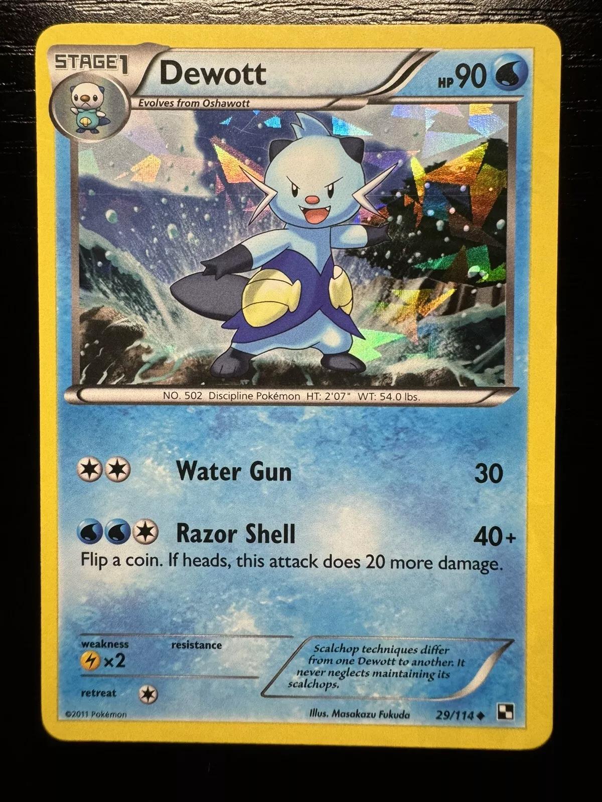 Black & White Dewott [Cracked-Ice-Holo] Pokémon card