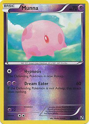 Black & White Munna [Reverse Holo] Pokémon card