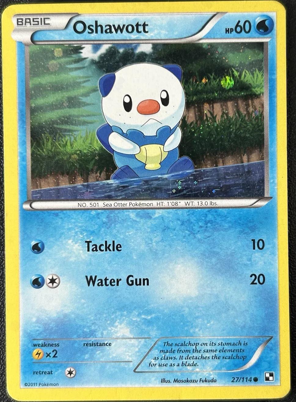 Black & White Oshawott [Cosmos-Holo] Pokémon card