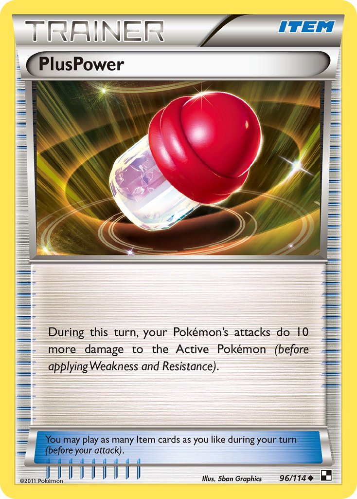 Black & White PlusPower Pokémon card