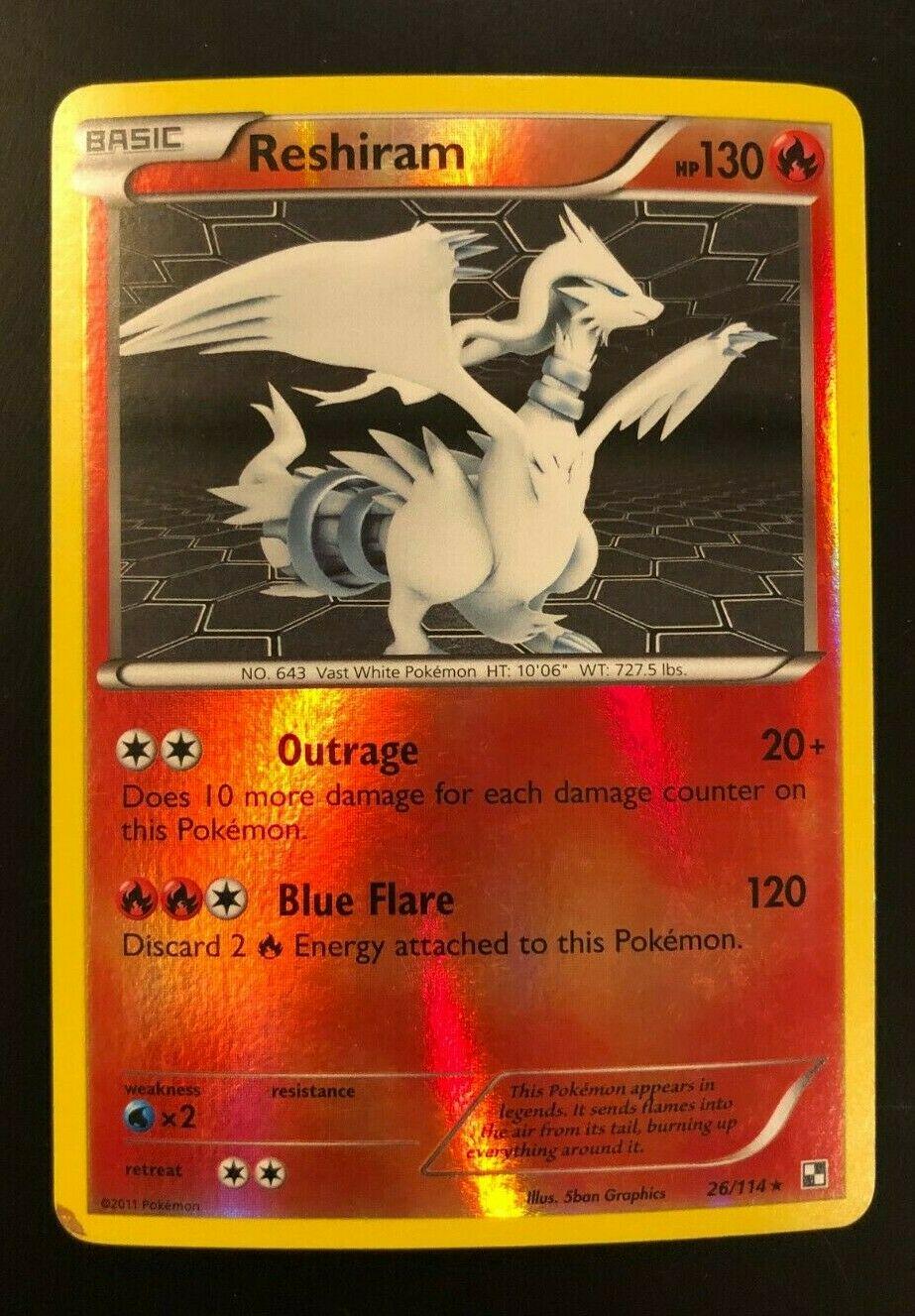 Black & White Reshiram [Reverse Holo] Pokémon card