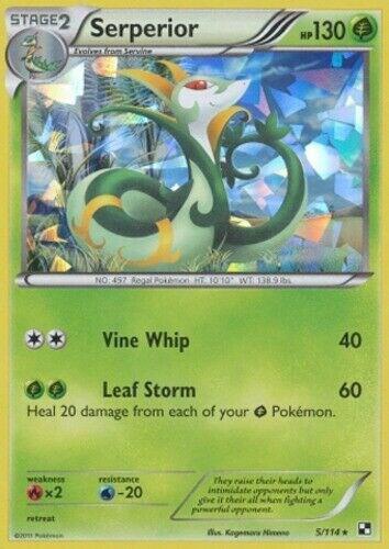 Black & White Serperior [Cracked-Ice] Pokémon card