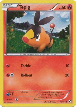 Black & White Tepig [Cosmos-Holo] Pokémon card