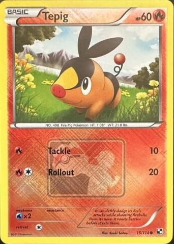 Black & White Tepig [Crosshatch-League-Promo] Pokémon card