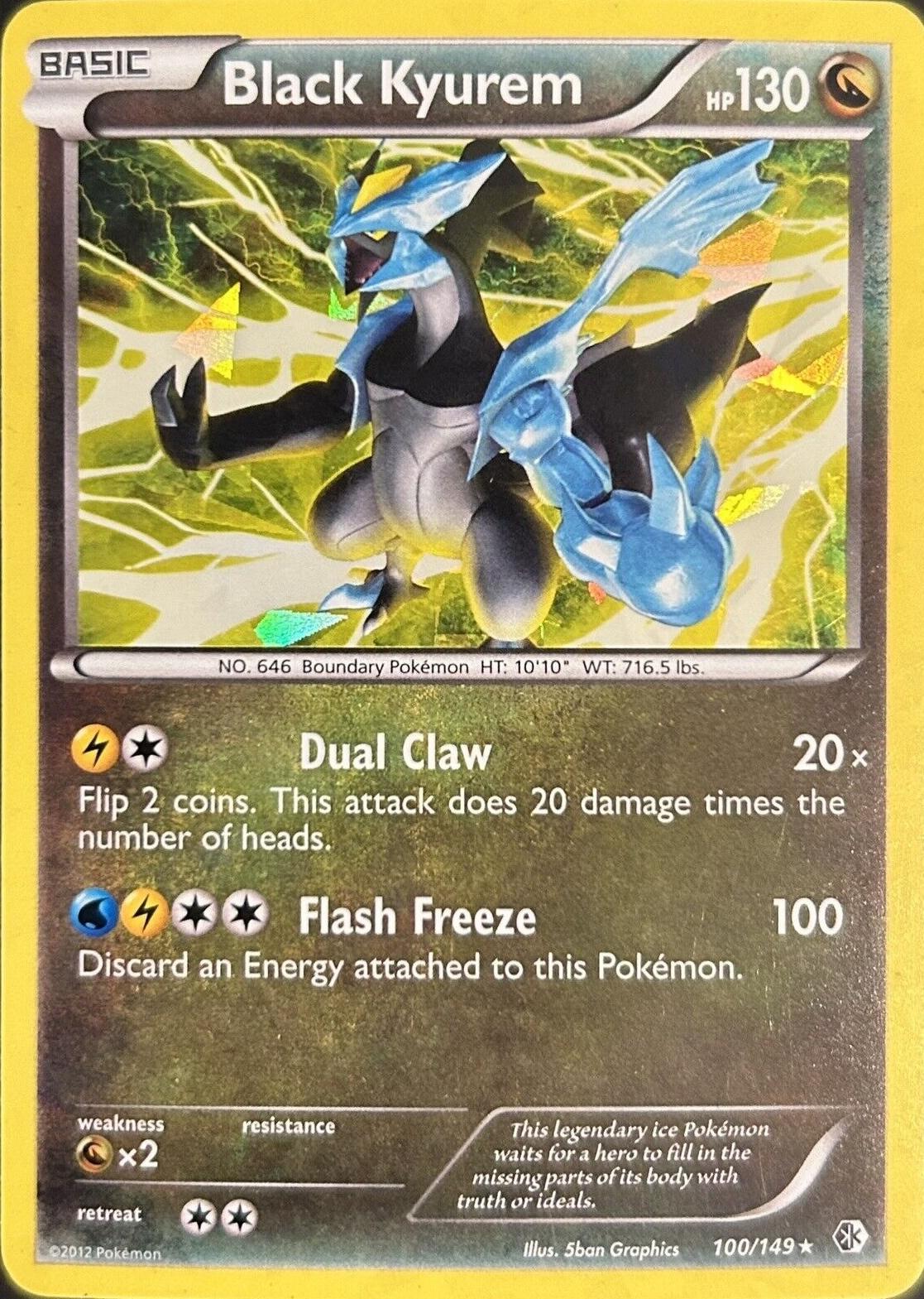 Boundaries Crossed Black Kyurem [Cracked-Ice] Pokémon card