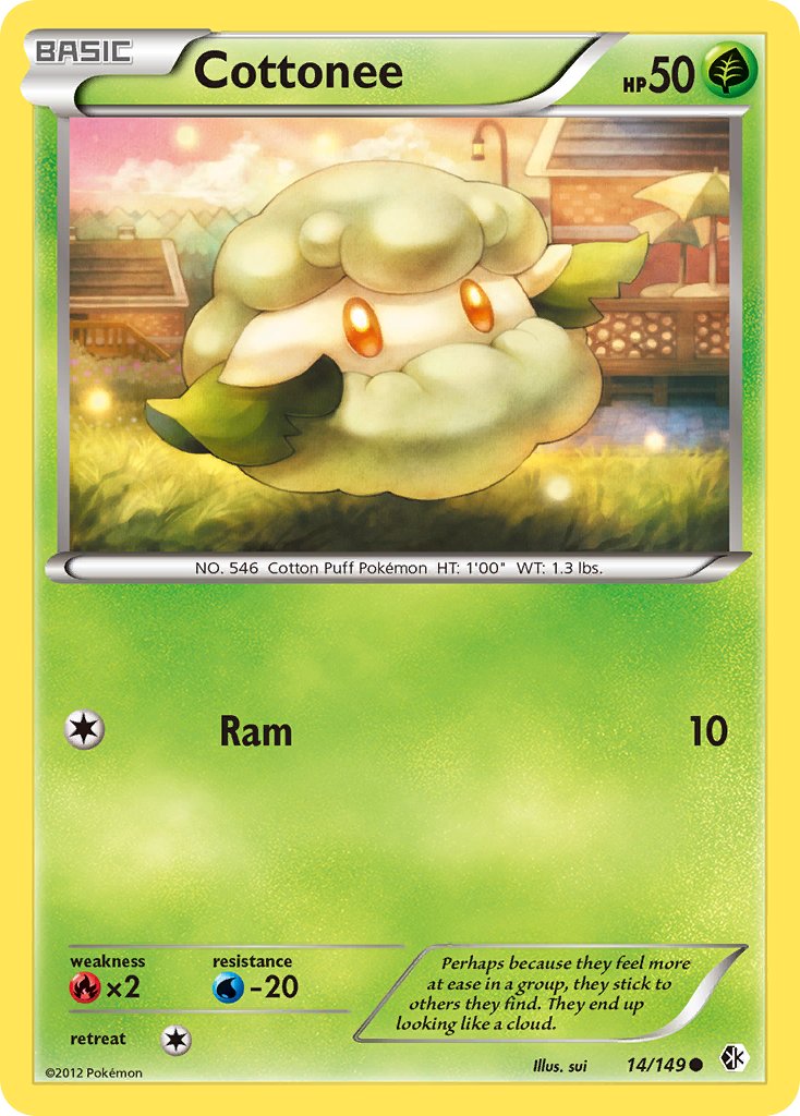 Boundaries Crossed Cottonee Pokémon card