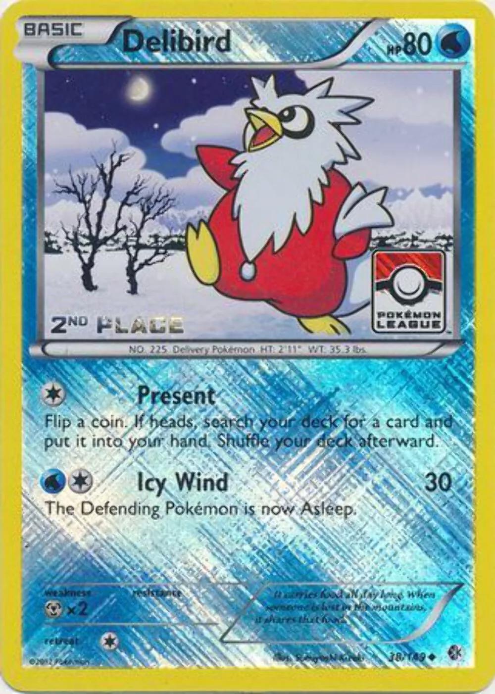 Boundaries Crossed Delibird [2nd-Place-League] Pokémon card