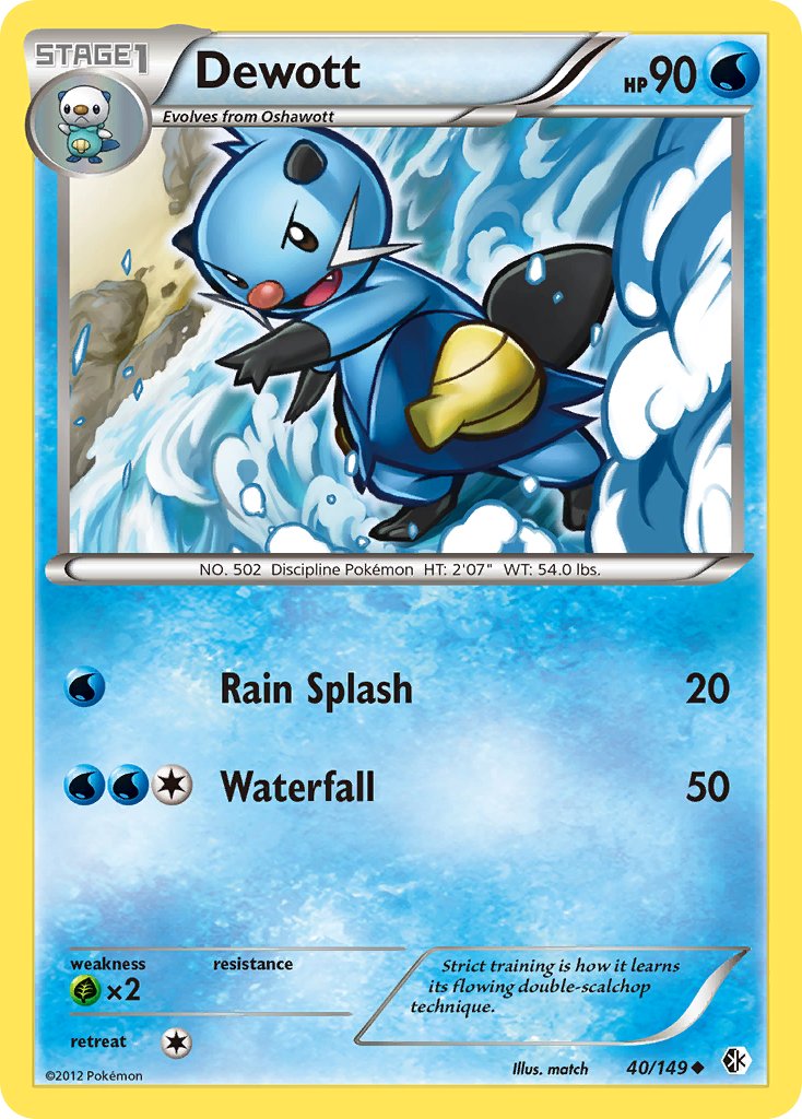 Boundaries Crossed Dewott Pokémon card