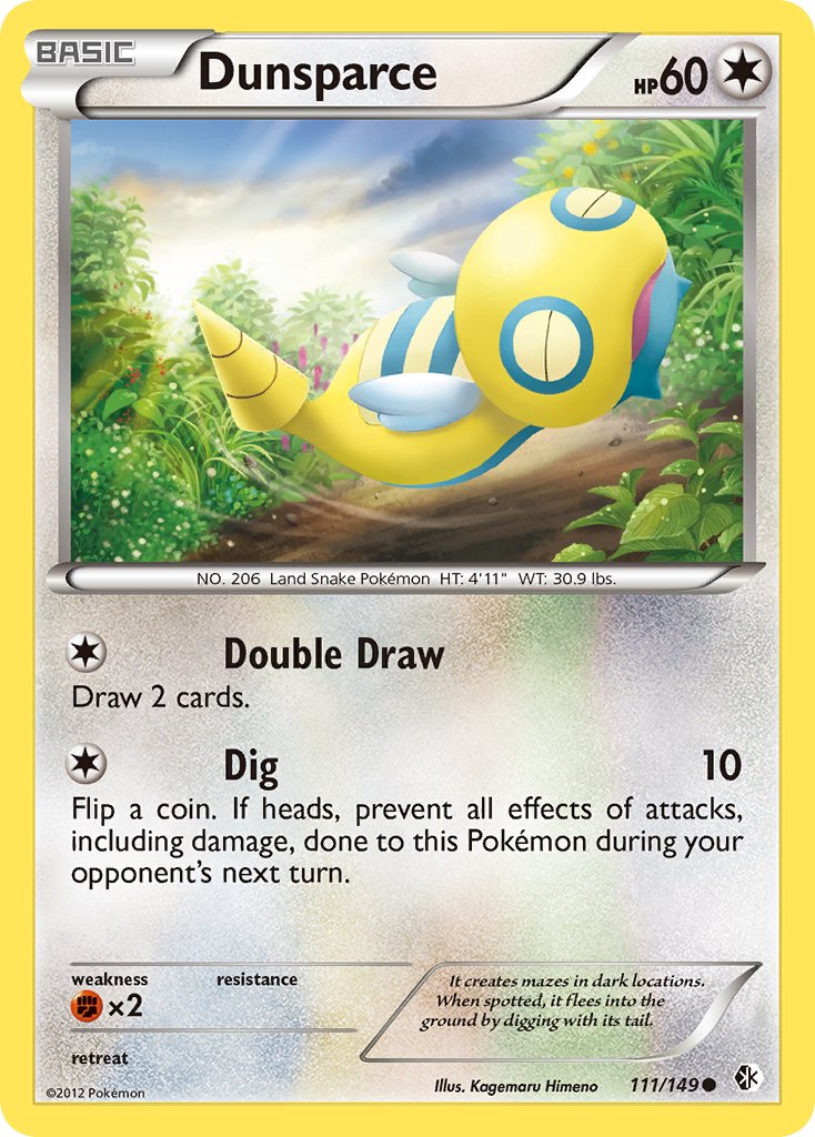 Boundaries Crossed Dunsparce Pokémon card