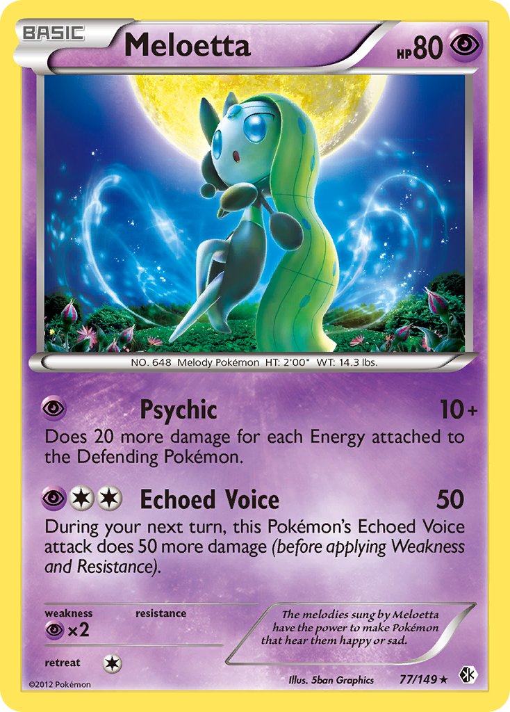 Boundaries Crossed Meloetta Pokémon card
