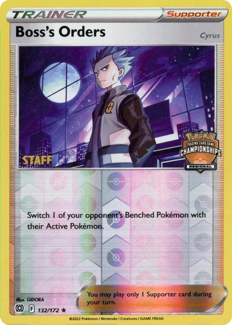 Brilliant Stars Boss's Orders [Regional-Championships-Staff] Pokémon card