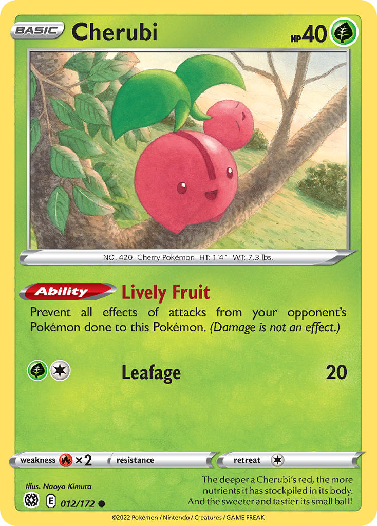 Brilliant Stars Cherubi Pokémon card