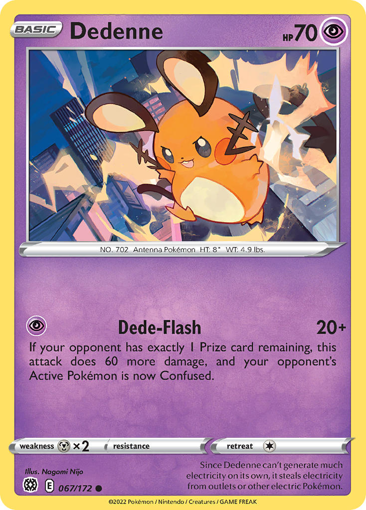 Brilliant Stars Dedenne Pokémon card