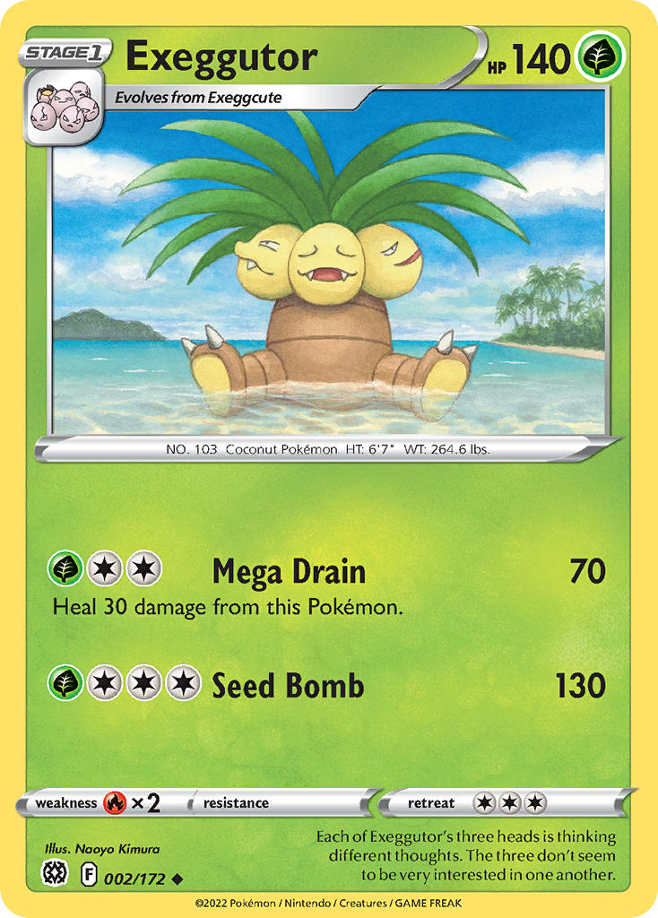 Brilliant Stars Exeggutor Pokémon card