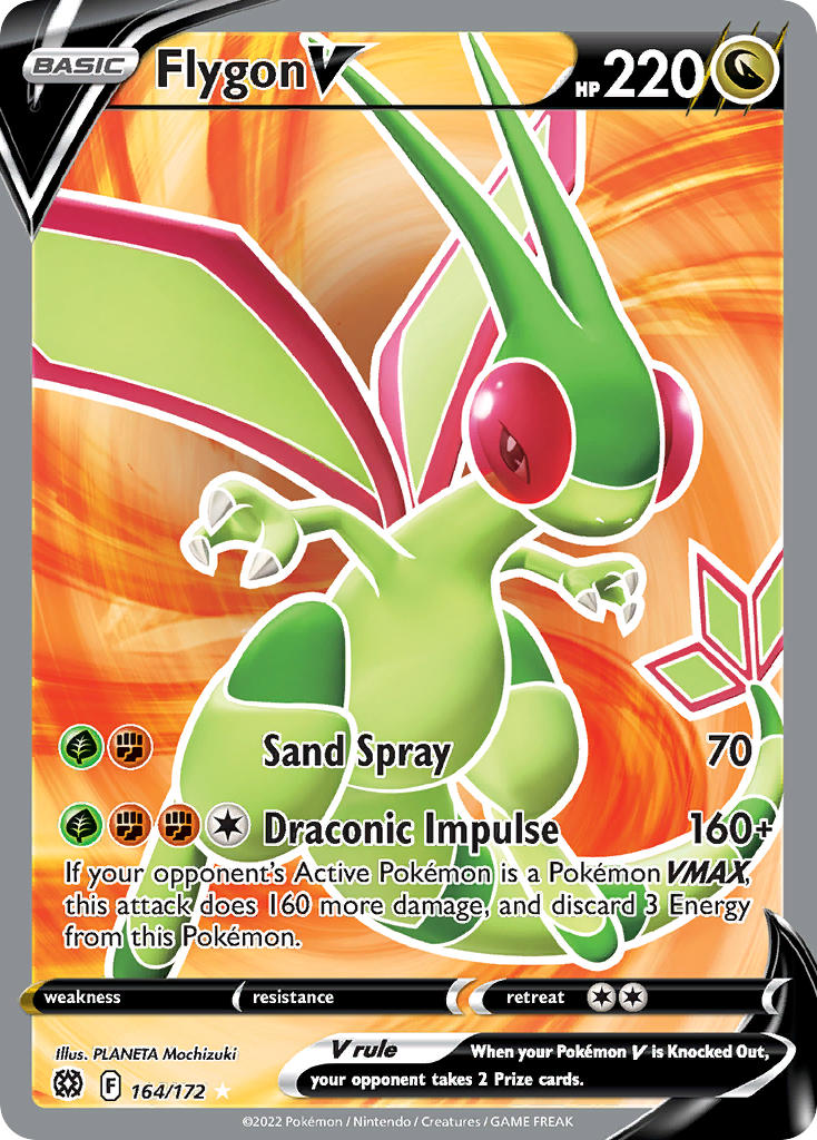 Brilliant Stars Flygon V Pokémon card