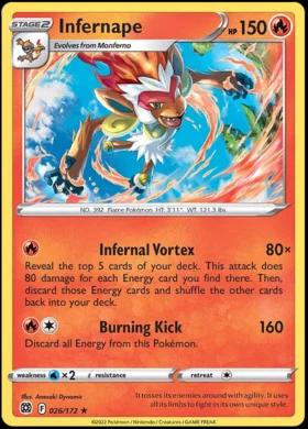 Brilliant Stars Infernape [Holo] Pokémon card