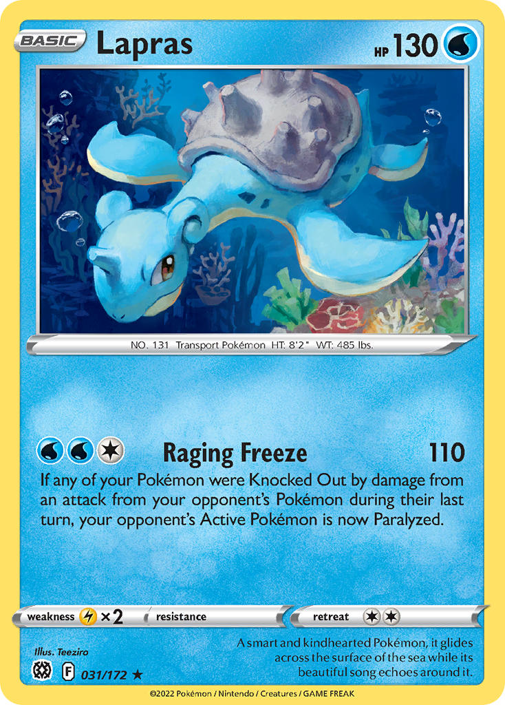 Brilliant Stars Lapras Pokémon card