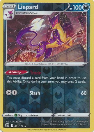Brilliant Stars Liepard [Reverse Holo] Pokémon card