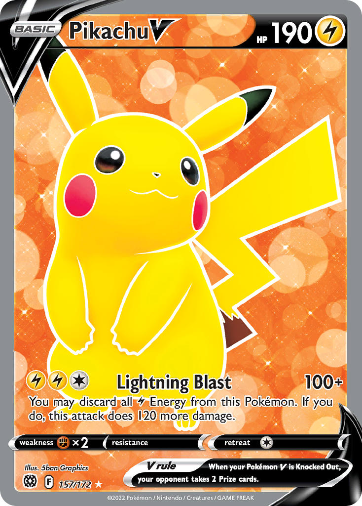 Brilliant Stars Pikachu V Pokémon card
