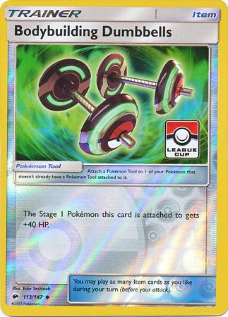 Burning Shadows Bodybuilding Dumbbells [League] Pokémon card