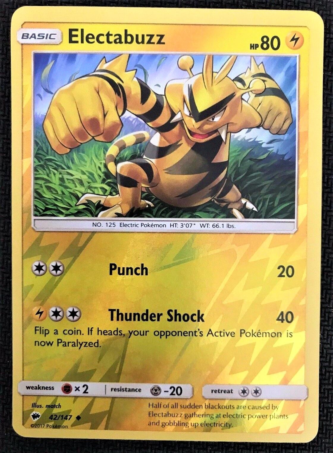 Burning Shadows Electabuzz [Reverse Holo] Pokémon card