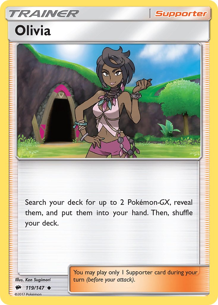 Burning Shadows Olivia Pokémon card