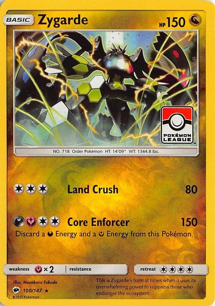 Burning Shadows Zygarde [League] Pokémon card