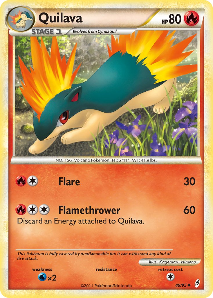 Call of Legends Quilava Pokémon card