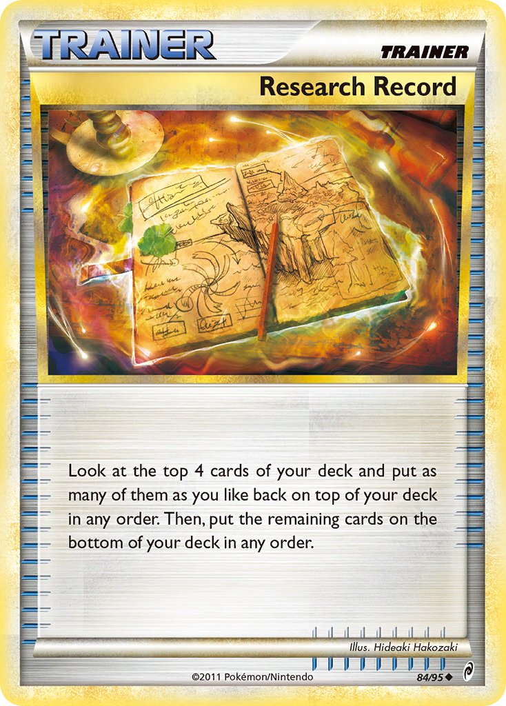 Call of Legends Research Record Pokémon card