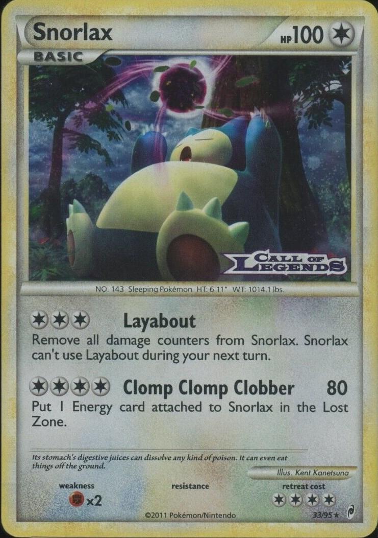 Call of Legends Snorlax [Prerelease] Pokémon card