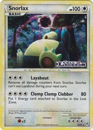 Call of Legends Snorlax [Staff-Pre-release] Pokémon card