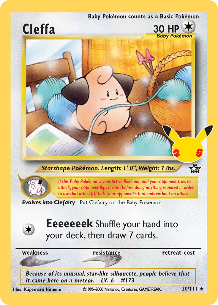 Celebrations Cleffa Pokémon card