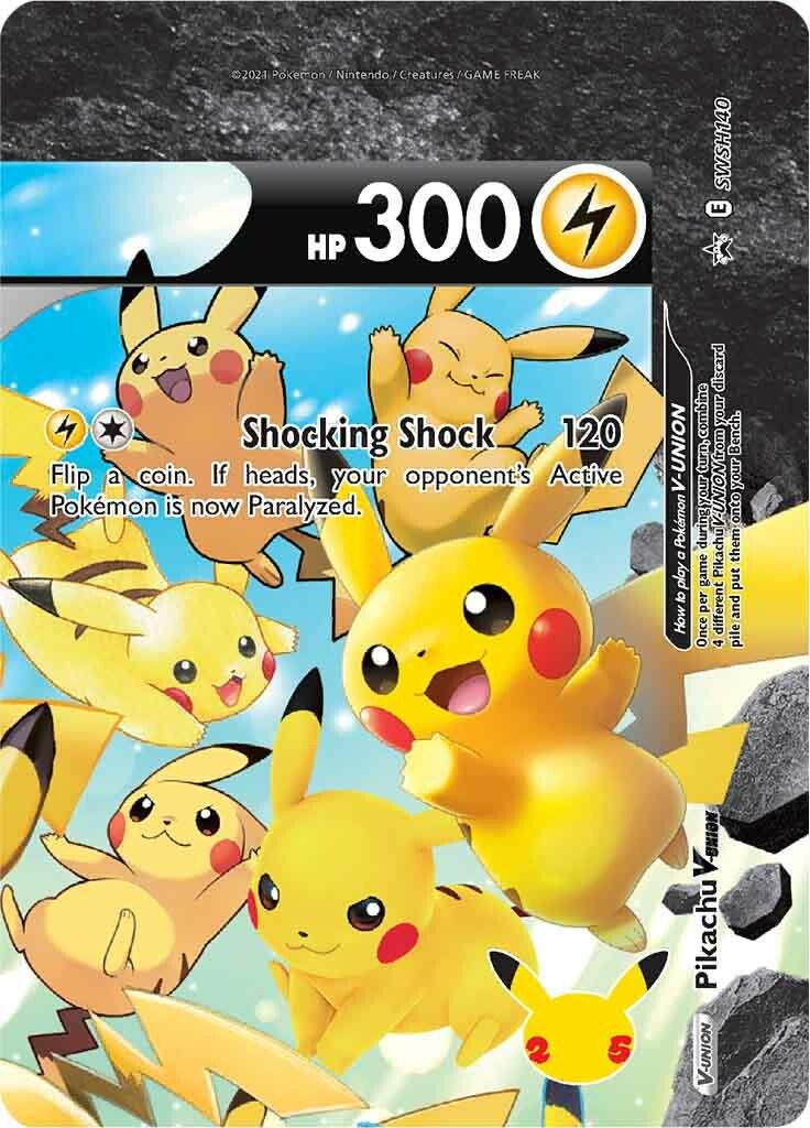 Celebrations Pikachu V Union Pokémon card