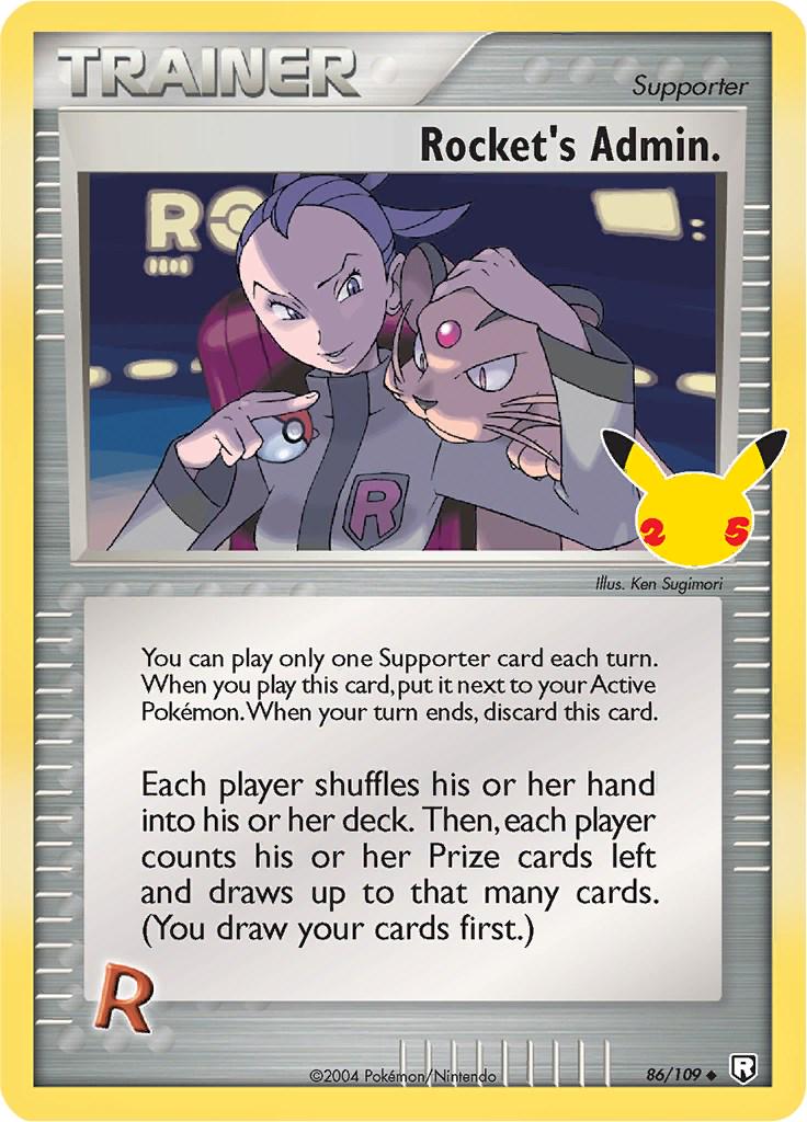Celebrations Rocket's Admin. Pokémon card