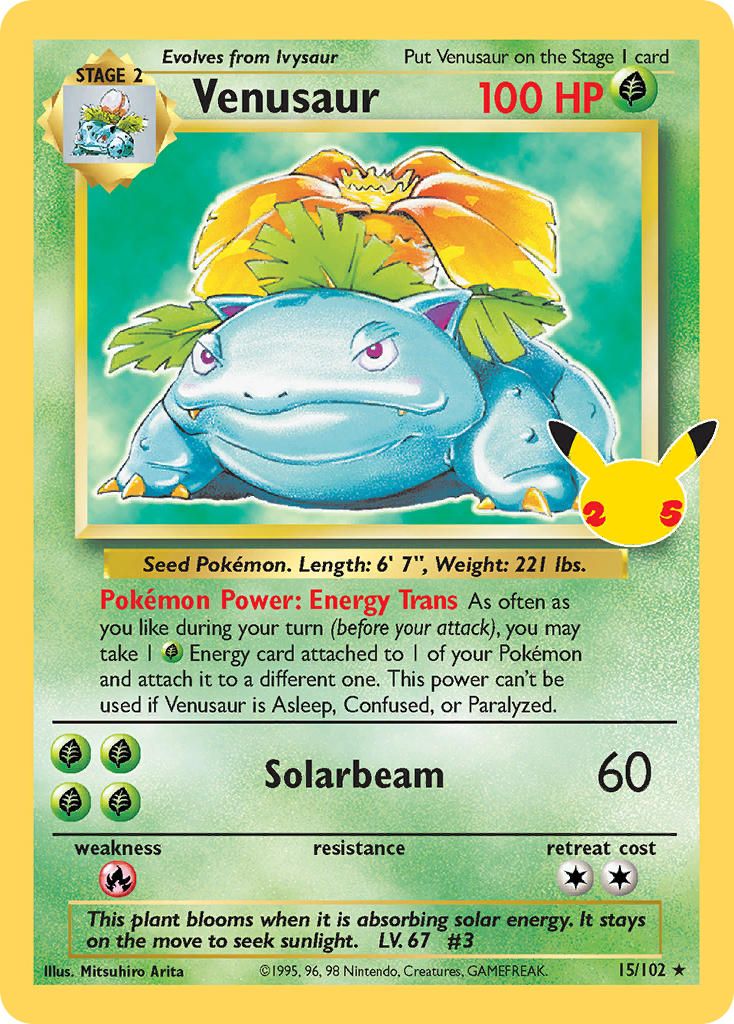 Celebrations Venusaur Pokémon card